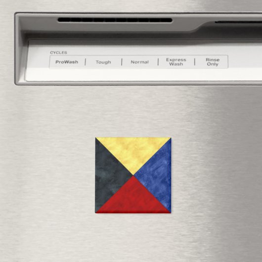 Waterverf Nautical Signal Maritime Vlag Magneet (Insitu (Vaatwasser))