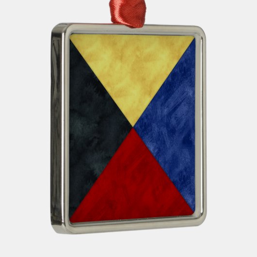 Waterverf Nautical Signal Maritime Vlag Metalen Ornament (Rechts)