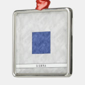 Waterverf Nautical Signal Maritime Vlag Metalen Ornament (Links)