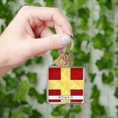 Waterverf Nautical Signal Maritime Vlag Sleutelhanger (Hand)