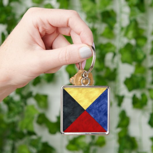 Waterverf Nautical Signal Maritime Vlag Sleutelhanger (Hand)