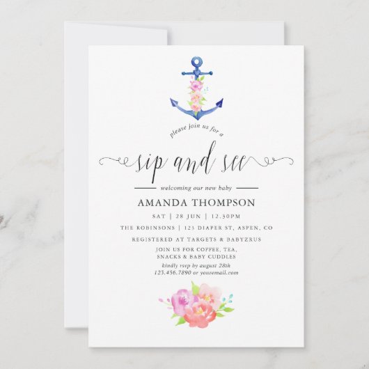 Waterverf Nautical Thormal Sip and See Kaart (Voorkant)