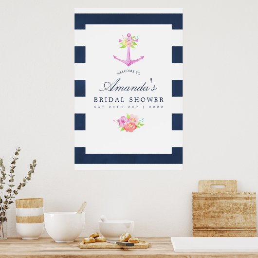 Waterverf Nautical Thormal Vrijgezellenfeest Poster (Keuken)