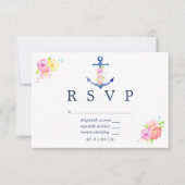 Waterverf Nautical Thormal Wedding RSVP (Voorkant)