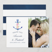 Waterverf Nautical Threadding Bedankt (Voorkant / Achterkant)