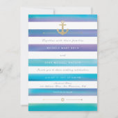 Waterverf Nautical Wedding Invite Kaart (Voorkant)