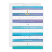 Waterverf Nautical Wedding Invite