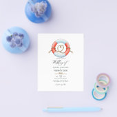 Waterverf Nautical Wedding Photo Flyer (Enkel)