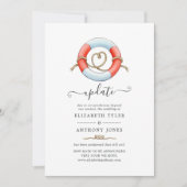 Waterverf Nautical Wedding Update Kaart (Voorkant)