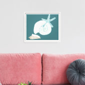 Waterverf Nautilus Starfish Seashell Canvas Afdruk (Insitu (Woonkamer))