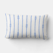 Waterverf Nautilus Touw knoop Strepen | Monogram Kussen (Achterkant)