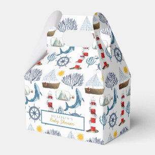 Waterverf Nautilus Walvis Baby Shower Bedankdoosjes