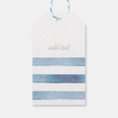 Waterverf nautisch anker lichtblauwe strepen cadeaulabel (Achterkant)