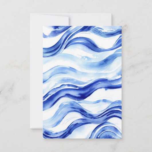 Waterverf Nautisch Baby shower Bedankkaart (Achterkant)