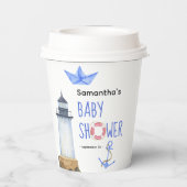 Waterverf nautisch - baby shower papieren bekers (Achterkant)