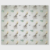 Waterverf nautisch cadeaupapier (Vlak)