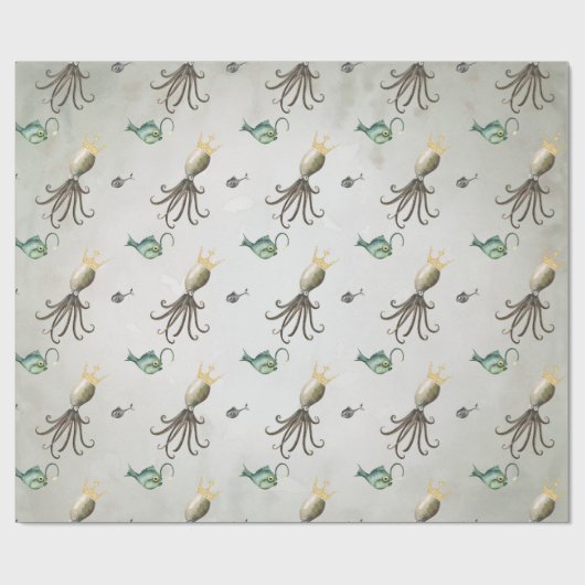 Waterverf nautisch cadeaupapier (Vlak)