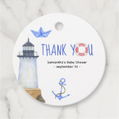 Waterverf nautisch - dank u bedankjes labels (Voorkant)