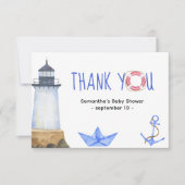 Waterverf nautisch - dank u bedankkaart (Voorkant)