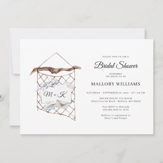 Waterverf Nautisch netto Vrijgezellenfeest Kaart (Voorkant)