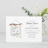 Waterverf Nautisch netto Vrijgezellenfeest Kaart (Staand voorkant)