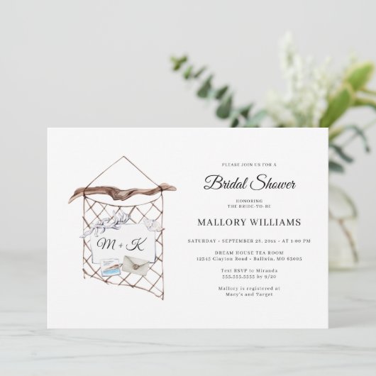 Waterverf Nautisch netto Vrijgezellenfeest Kaart (Staand voorkant)