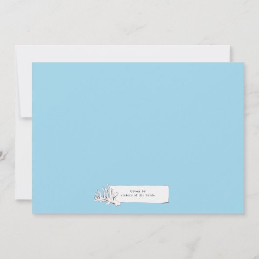 Waterverf Nautisch netto Vrijgezellenfeest Kaart (Achterkant)