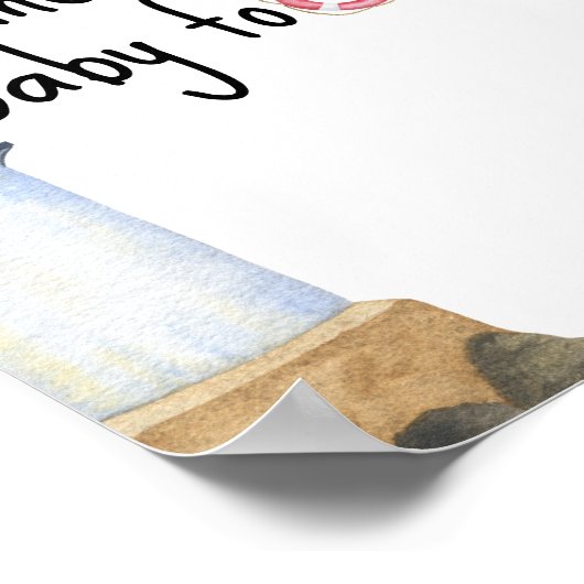 Waterverf nautisch - Noem dat baby food Poster (Hoek)