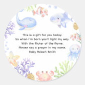 Waterverf nautisch - Prayer candle label (Voorkant)