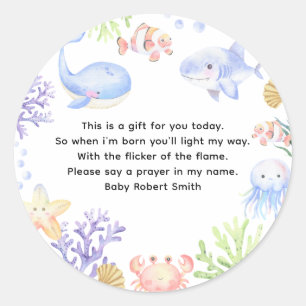 Waterverf nautisch - Prayer candle label