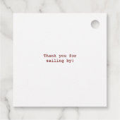 Waterverf nautisch rood en blauw Kind jarig Bedankjes Labels (Achterkant)