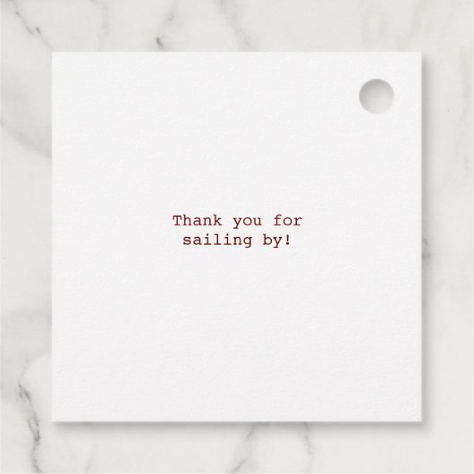 Waterverf nautisch rood en blauw Kind jarig Bedankjes Labels (Achterkant)