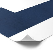 Waterverf Nautisch Thema Bloemige Bruiloft Poster (Hoek)