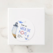 Waterverf nautisch - wanneer ze poppen bedankjes labels (In situ)