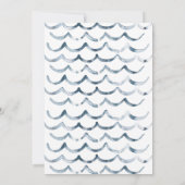 Waterverf Nautisch Zwembad Party Invitation Kaart (Achterkant)