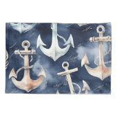 Waterverf nautische anker oceaan marine kussensloop (Achterkant)