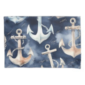 Waterverf nautische anker oceaan marine kussensloop (Voorkant)