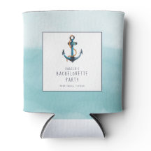 Waterverf nautische anker vrijgezellenfeest