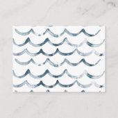 Waterverf Nautische Baby shower Behuizing Kaart (Achterkant)