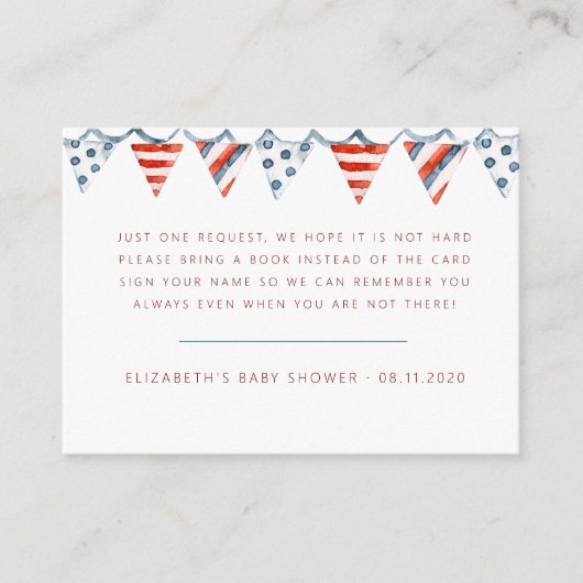 Waterverf Nautische Baby shower Behuizing Kaart (Voorkant)