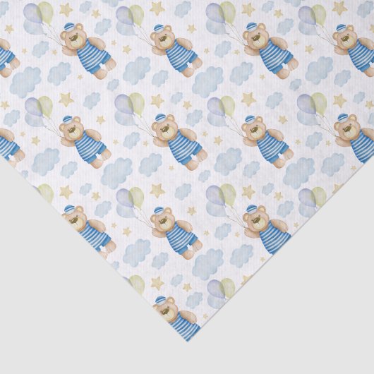 Waterverf nautische ballon Beer Tissuepapier (Detail)