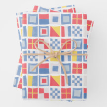 Waterverf Nautische Vlaggen Maritieme Zeildouche