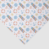 Waterverf Nautische Vuurtoren Tissuepapier (Detail)