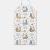 Waterverf nautische zeilboot Beer Cadeaulabel (Achterkant)