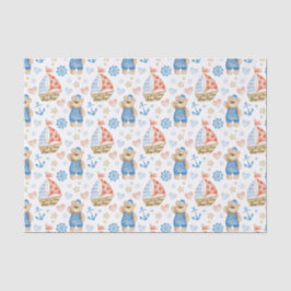 Waterverf Nautische zeilboot Sailor Beer Tissuepapier