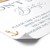 Waterverf nautische zeilboot zeg niet Baby spel Poster (Hoek)