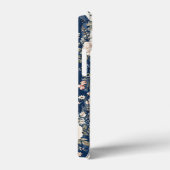 Waterverf Navy Bloem Streep Patroon Ontwerp Case-Mate iPhone Case (Achterkant / Rechts)