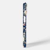 Waterverf Navy Bloem Streep Patroon Ontwerp Case-Mate iPhone Case (Achterkant / Rechts)