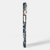 Waterverf Navy Bloem Streep Patroon Ontwerp Case-Mate iPhone Case (Achterkant / Rechts)