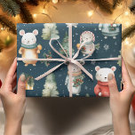 Waterverf Navy Blue Christmas Mouse Cadeaupapier<br><div class="desc">Laat je cadeaus opvallen met dit charmante  Waterverf Navy Blue Christmas Mouse Wrapping Paper. Het is een prachtige manier om uw geschenken extra speciaal en onvergetelijk te maken tijdens de feestdagen. Bestel vandaag nog jouw bestelling en spreid de vreugde van het geven!</div>